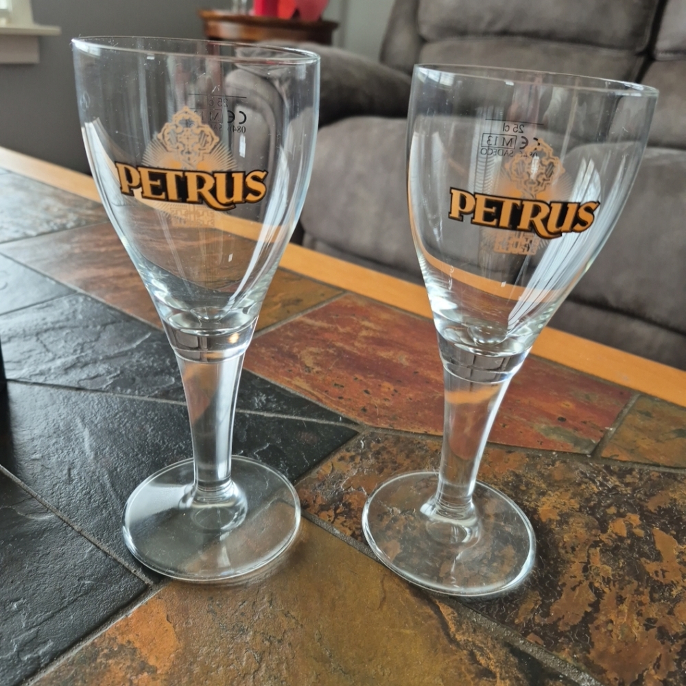 Set of 2 Petrus Belgian Beer Glasses  25 cl